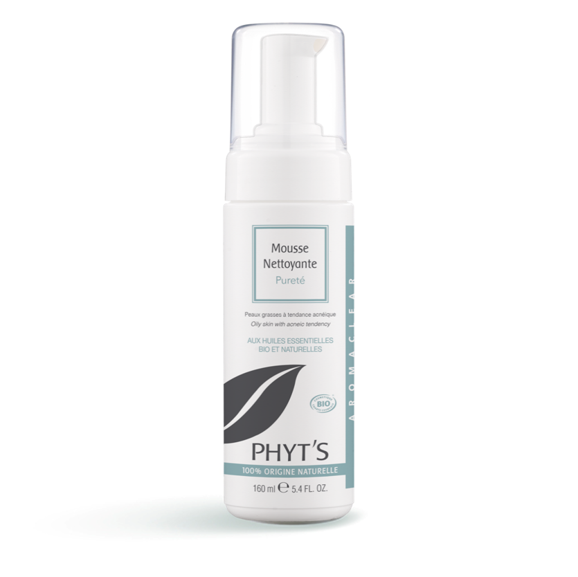 Mousse Nettoyante Pureté PHYT’S – Soin Bio Peaux Grasses & Acnéiques