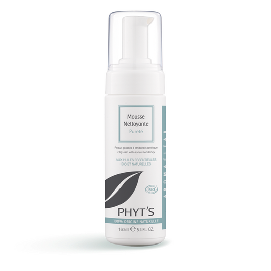 Mousse Nettoyante Pureté PHYT’S – Soin Bio Peaux Grasses & Acnéiques